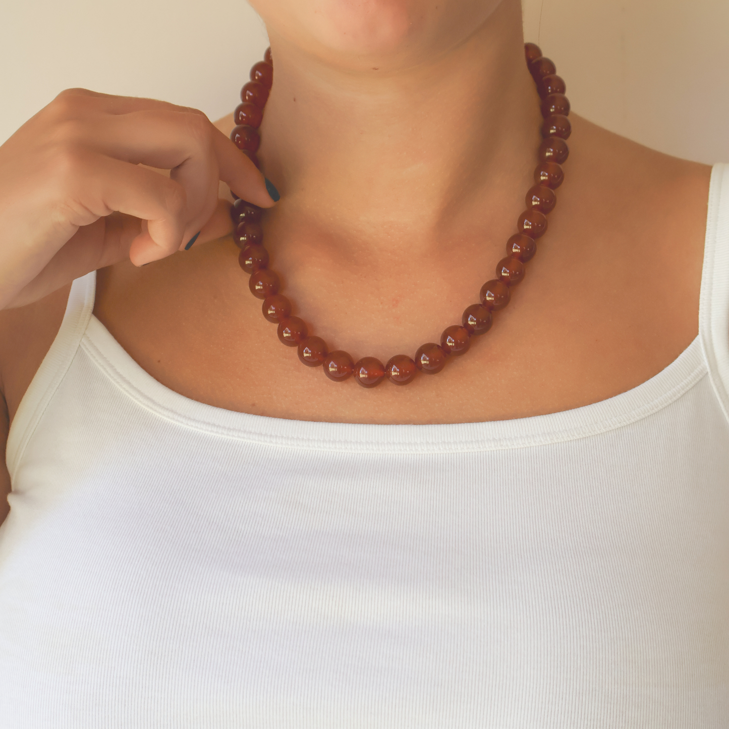 Bloom Red Agate Necklace