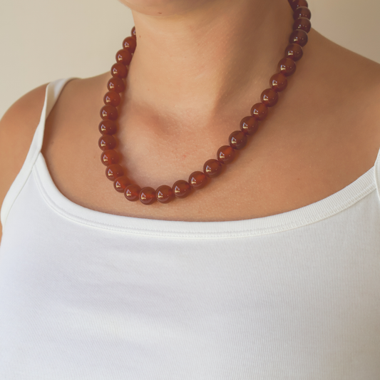 Bloom Red Agate Necklace