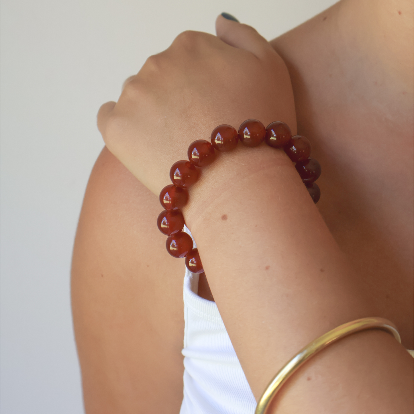 Luna Red Agate Bracelet