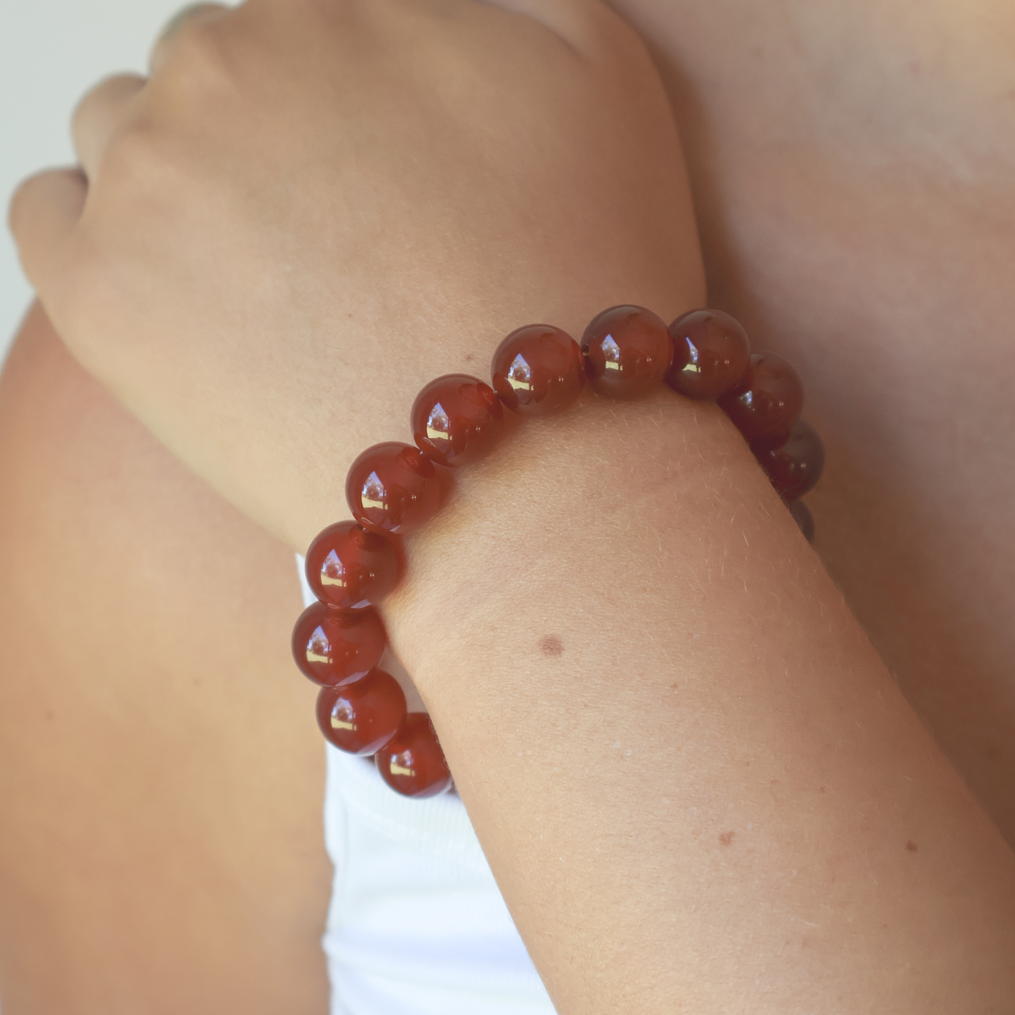 Luna Red Agate Bracelet